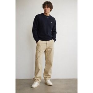 Ami Alexandre Mattiussi Carpenter Natural Straight Beige Cotton Herringbone 32